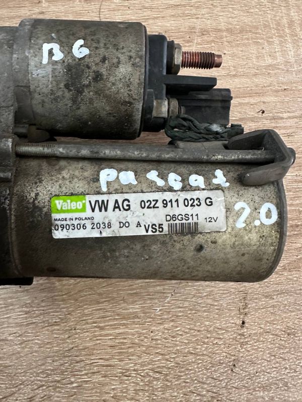 Стартер Шкода Октавія А5 2,0FSI Фольксваген Пассат B6 02Z911023G  D6GS11